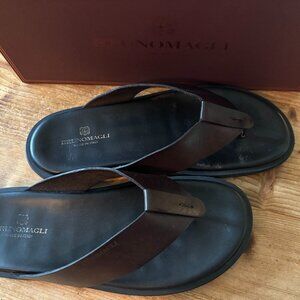 Bruno Magli Leather Flip Flops